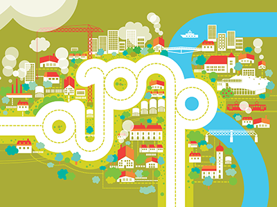 App Contest app city contest graz illustration vector www