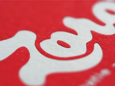 Zorgt - Logo type design business card business cards custom type embossing foil print hand lettering handwriting logo red script type typography