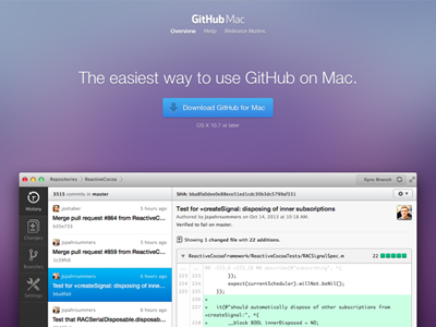 Refreshed mac.github.com blurred blurry download git github mac