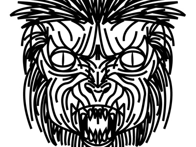 Day 16. Werewolf creature drawlloween halloween howl thicklines thriller vector werewolf