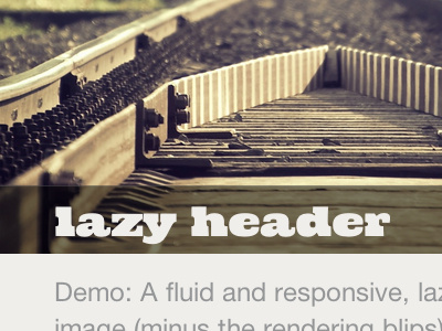 Responsive Lazy Loading barrymore cowboyslang css demo javascript lazy loading markup railway slab serif