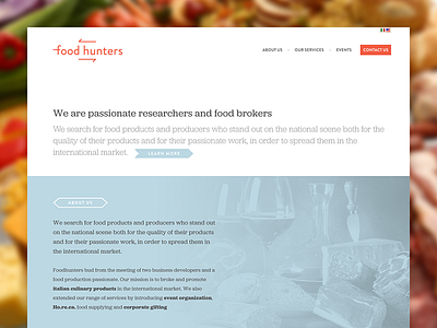 Foodhunters food grid italy layout minimal web website