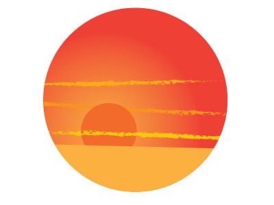 Sun Illustration desert hot illustration orange sun yellow