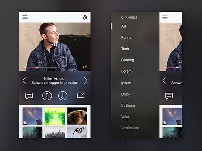 Video Player Mobile App app flatshit ios7 mobile player video video player