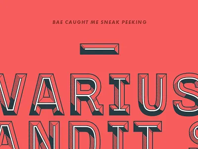 Sneak peeking bevel drew rios font foundry red sneak peek type typography