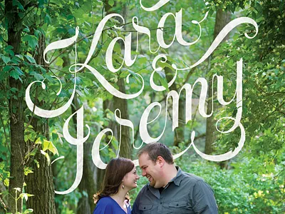 Save The Date design hand drawn lettering script