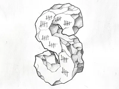 S In Stone illustration lettering