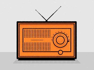 RADio illustration illustrator lines orange radio texture