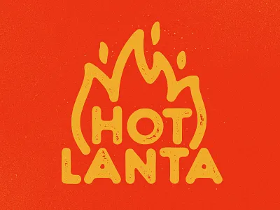 Hotlanta atl atlanta fire illustration in the commode type typography