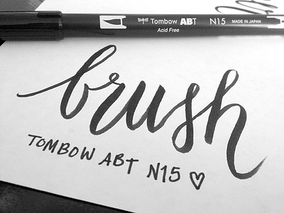 brush <3 brush pen brush script calligraphy tombow