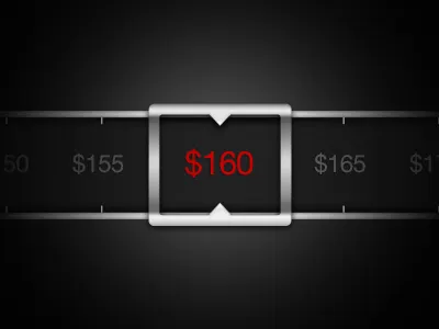 Belt Slider drag gauge reel slider touch ui
