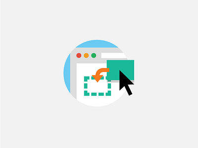 Install web widget flat icon illustration promo thanx