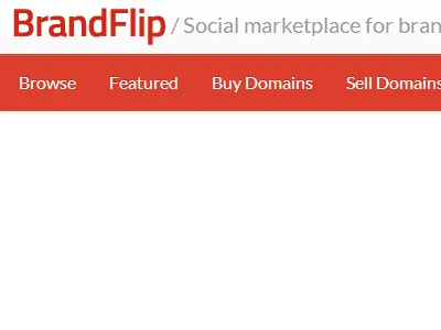 BrandFlip - Header design (V1) brandflip domains header menu red social