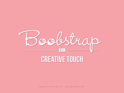 Boobstrap - Creative Touch Logo boobs fake humor logo sexy