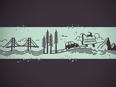 Ten Days West Illustration grunge illustration portland sanfran simple westcoast