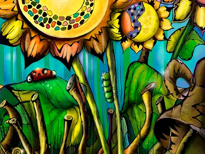 Macro world Illustration colorful illustration nature