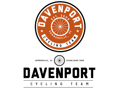 Davenport Cycling Team design iconography jersey design logo typeface design