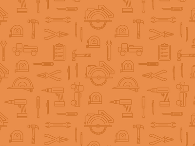 Maintenance Pattern ben johnson construction dribbble icon icons indatus lines maintenance orange pattern seamless tools