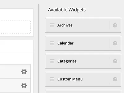 Available Widgets widgets wordpress