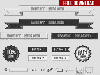 Hand Drawn style Ui Kit free gui hand drawn illustration ui