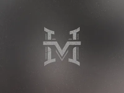 HM Monogram brand branding grid hm hook letter logo mark monogram music signet vector