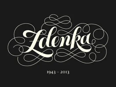 Zdenka bickham black lettering pointed rip script swashes type