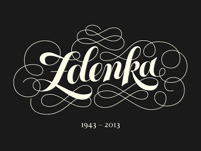 Zdenka bickham black lettering pointed rip script swashes type