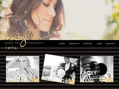 Kaceyluvi Concept 1 user interface web design