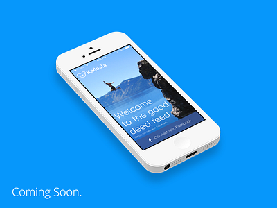 Kudoala Login app coming soon flat ios7 iphone kudoala kudos login screenshot