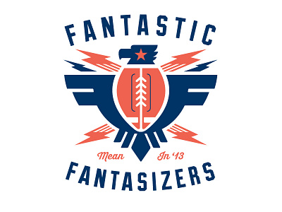 Fantastic Fantasizers bird dork dungeons dragons for jocks eagle football identity logo make believe sports nerd sports