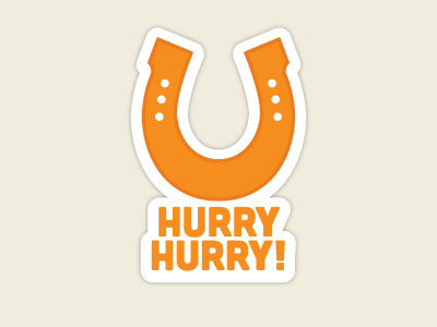 Hurry, Hurry! broncos colts football hurry manning october orange peyton pfm sticker sticker mule