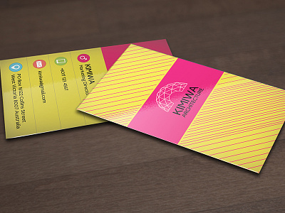 Corporate business card architect architecture branding building business card colorful corporate drawing identity line logo print