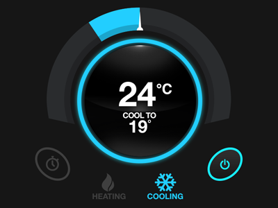 Thermometer air conditioner semi flat thermometer