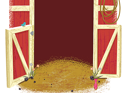 Some background work for a new project :) barn birds digital illustration illustrator photoshop red retro vector