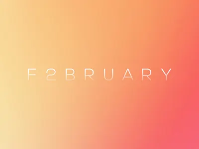:: F 2 B R U A R Y :: calendar month typo