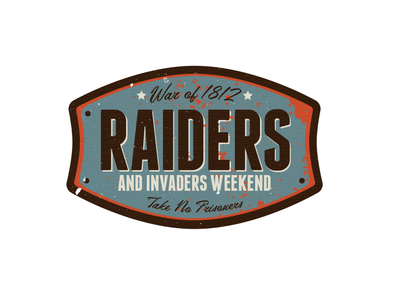 Event Logo badge distressed logo shield war of 1812