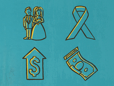 Female Literacy Icons earning power hiv icons illustration income literacy marriage