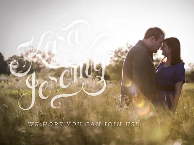 RSVP design hand drawn lettering script