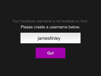Create Username form register