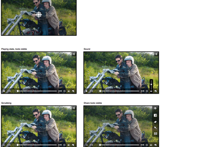 Video player concepts player video wireframe