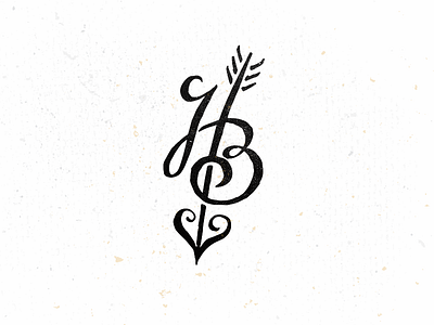H B Monogram arrow b bruner design h heart illustration logo love mike monogram typography