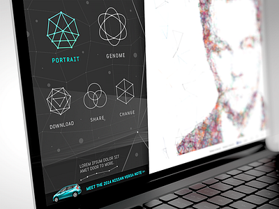 Passion Genome Exploration design digital geometric icons interactive menu nav navigation slide ui ux web