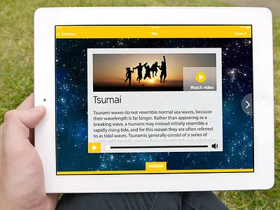 Activity Spot By Frolyc activity app clean ios7 ipad kids ui yellow
