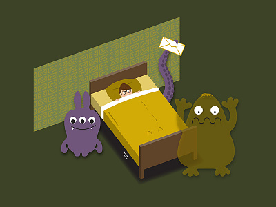 Monsters illustration infographic marketing monsters vector