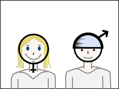 woman & man boy female gender girl male man sign woman