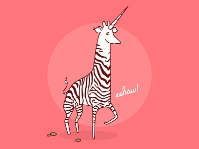 Eee haw draw drawing illustration sketch sketchbook unicorn zebra