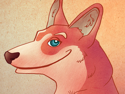 Dusty corgi digital dog hound photoshop woof