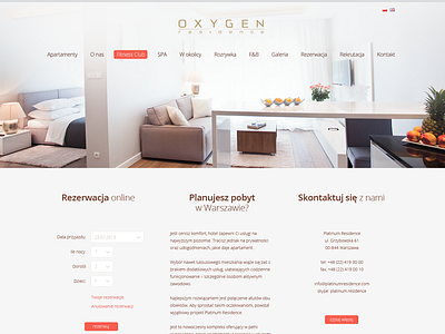 Oxygen Residence ui ux web webdesign