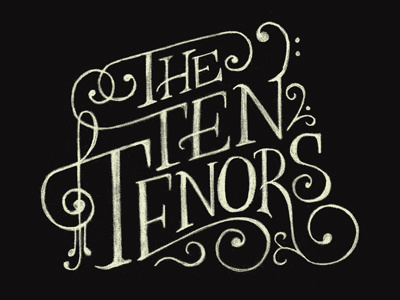 The Ten Tenors Hand Lettering