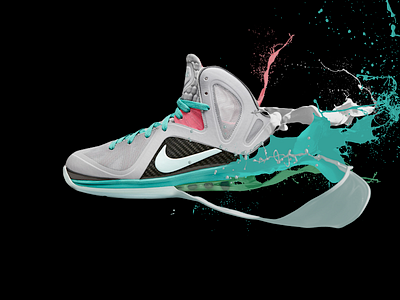 Nike Shoe Splash design effects photoshop shoe splash